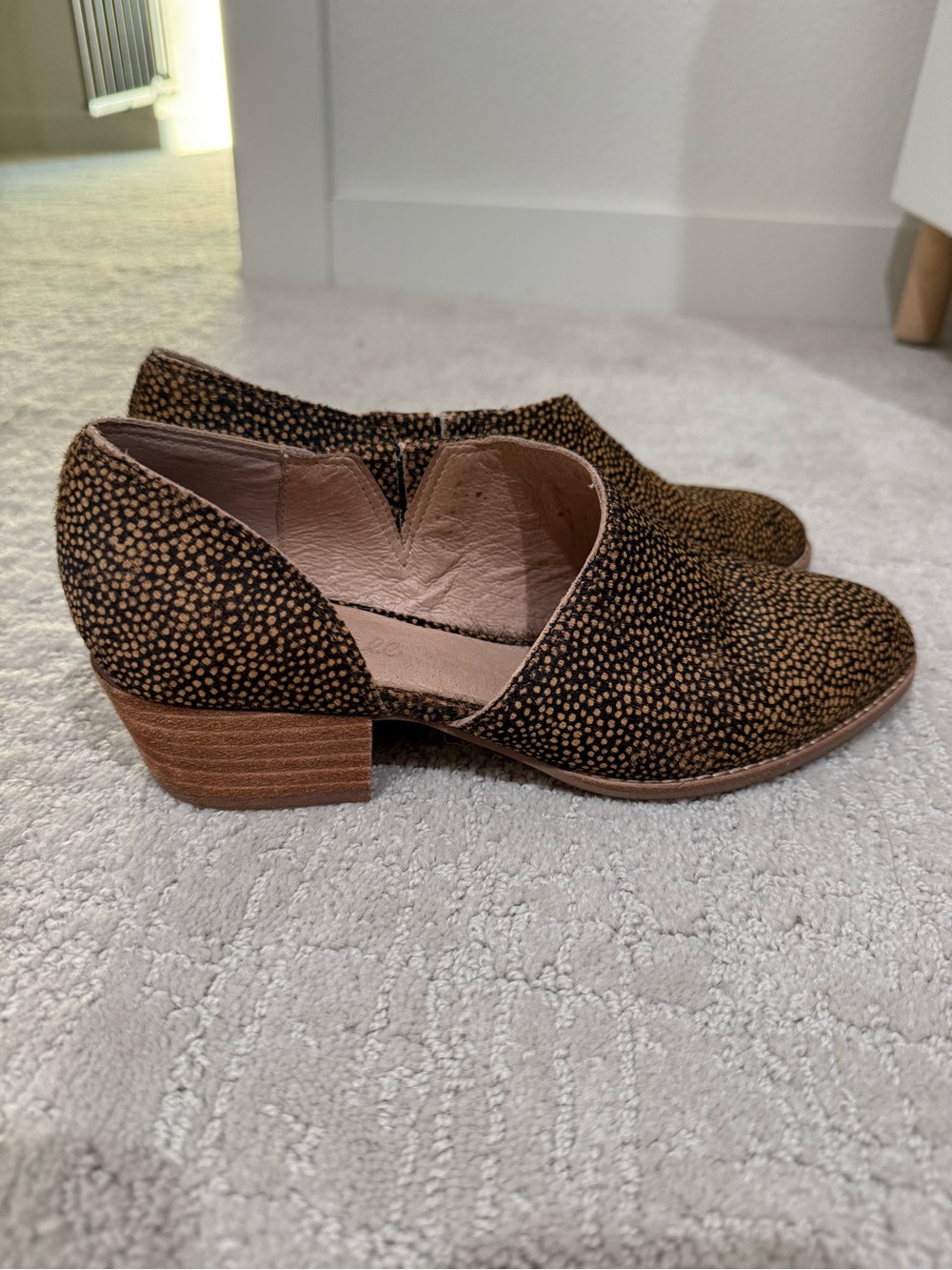 Madewell Brown Speckled Cutout Low Heel Loafers